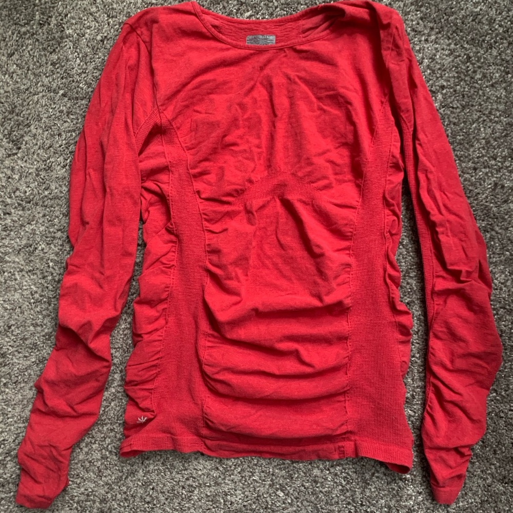 Athleta Long Sleeved Ruched Workout Top XL